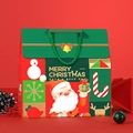 Scatola regalo di Natale con motivi Babbo Natale e pupazzo di neve in colori festivi - Stile A Babbo Natale con Regalo / 25*11*24.5CM