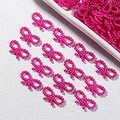 Pink ABS imitation pearl bow charms for DIY phone cases and craft decorations - 1x1.8cm / Rose Red
