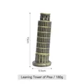 Bronze 15cm Leaning Tower of Pisa miniature model ornament in vintage alloy finish - Leaning Tower of Pisa