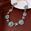 Necklace - Gold - Blue