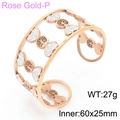 Bracciale rigido albero della vita oro rosa con cuore di cristallo per donna, 27g - Oro Rosa (KB169388-KPD)