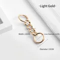 Polished gold replacement chain extender with round spring buckles and oval ring links - 4 Segments / Bright Gold