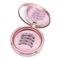 Pink magnetic eyelash storage case with mirror and four pieces of false lashes - H3