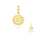 S925 sterling silver sun and moon pendant necklace with gold finish double-sided design - Star Moon Sun Style (B Style) / 925 Silver / Gold