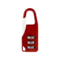 Mini lucchetto rosso a combinazione a 3 cifre per bagagli e armadietti con arco argento - Stile Lungo / Rosso