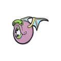 Pink one-eyed enamel pin badge with blue and yellow wings in high-quality metal finish - One-eyed Monster with Wings Style (QHXZ376)