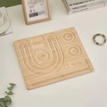 Wooden jewelry design board tray for DIY bracelets and necklaces measurement - Multi-Slot Short Style with Scale (562g)