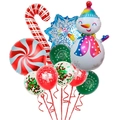 Christmas balloon set with Santa snowman cane aluminum foil and latex balloons - Large Christmas Snowman