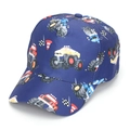 Casquette enfant bleu marine avec imprimés camions monstre et voitures de course - 52-54cm / Bleu Foncé Voiture de Course Imprimé (#4)