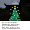 Christmas tree window static sticker with snowflakes and stars, multiple sizes available - Simple Green Christmas Tree