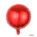 Glossy 18 inch red round foil balloon for festive celebrations and wedding party decor - Round Red