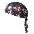 Détail du tissu mesh respirant avec motif tête de mort sur un bandana de sport noir - L (58-60cm) / Noir Tête de Mort Cartoon Lance (20#)
