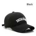 Washed black cotton baseball cap featuring white Social Club 3D embroidery detail - Black
