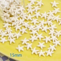 Macro detail of 15mm white turquoise starfish beads for DIY jewelry making kits - Small Sea Star (15mm)