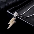 Xl0219 Full Diamond Gold And Silver Two-tone Lightning