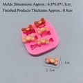 Stampo in silicone rosa con sei forme a osso e impronte di zampe per dolci e fai-da-te - Osso a 6 Cavità (8721) / Rosa