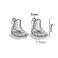 Colgantes de pies de bebé plateados para joyas DIY, dijes de 12,5mm por 16mm - Pies de Bebé Color Acero