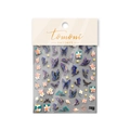 3D embossed nail art stickers featuring butterfly and peach blossom designs - Butterfly Dream Peach Blossom Embossed Style (to2838)