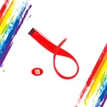 Single piece long straight red hair extension clip-in accessory color 15 for women - Red (15)