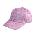 Rosa Mädchen Baseballkappe mit glitzernden Schmetterlingsmustern und gebogenem Schirm - Rosavila Glitzer Schmetterling