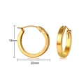 Dettaglio dimensioni orecchini a cerchio in acciaio inossidabile dorato da 20 mm - Oro / 20mm