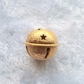 Frosted golden metal star bell for Christmas DIY crafts and pet collar accessories - Orange