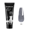 Nail extension gel 15g tube in grey glitter finish for professional UV LED manicure - Grey Glitter (08)