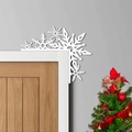 Décoration d'angle de porte en flocon de neige blanc pour fête de Noël intérieure - Style Flocon de Neige Artistique Blanc (20cm)