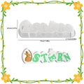 Easter resin mold with bunny and carrot designs for DIY 3D OSTERN letter ornaments - Rabbit Carrot Style / Easter Letter Ornament 003
