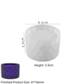 Cylindrical bubble texture silicone mold with purple candle finished product example - No. 4 Polka Dot Storage Box Mold