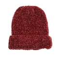 Solid burgundy chenille knit beanie hat for women featuring a warm thick texture - M (56-58cm) / Burgundy