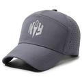 Casquette de baseball gris foncé séchage rapide avec aérations laser et logo NYY - Réglable / Gris