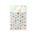 3D embossed floral nail stickers with macaron petals and sparkling crystals - Crystal Five Petal Flower Style (TA343)
