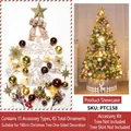 85-piece gold and coffee Christmas tree decoration set for 180cm festive trees - 1.8m Accessory Kit / Snowflake Deer Gold Coffee