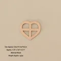 Miniature heart-shaped wooden cutout for DIY Christmas snow scene and tree decorations - No.92 - Wooden Heart Cutout Pendant