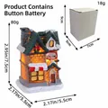 Leuchtende Weihnachtsdeko Eisdiele aus Harz mit Batterien und Verpackungskarton - Buntes Leuchtendes Kleines Haus Stil E