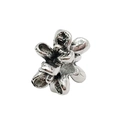 Vintage silver alloy flower charm bead with antique finish for DIY jewelry bracelets - Small Flower 11x11mm