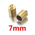 Terminal cilíndrico de acero inoxidable dorado de 7mm para creación de joyas DIY - Diámetro Interior 7mm / Dorado