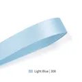 Light blue 6mm polyester satin ribbon with fine twill texture for gift wrapping, code 308 - Light Blue(308)