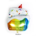 Rainbow cake shaped foil balloon for birthday party decorations measuring 56x80cm - Large Rainbow Cake