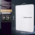 White thick antibacterial PE plastic cutting board 40x30x3cm with metal handle - Butcher Shop Special 400*300*30mm / White
