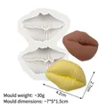 Stampo in silicone a forma di labbra per fondente e cioccolato con doppia cavità - 3# Forma di Labbra (Grigio)