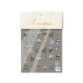 Primer plano de pegatinas de uñas florales vintage con motivos de rosas y texto inspirador - Flor Roja Retro (to-588)
