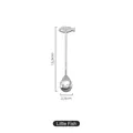 Creative silver stainless steel cat-shaped coffee spoon with small fish handle design - Silver Little Fish Spoon