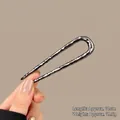 Épingle à cheveux en forme de U en métal gris foncé avec texture martelée et longueur 10cm - Style Martelé en U (#212) / 11CM (environ 19,5g) / Noir