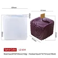 Moule en silicone cube spirale LZ-654 de 69x69x69mm pour la fabrication de bougies DIY - Cube Spirale LZ-654