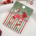 Gros plan de 5 paires de boucles d'oreilles festives sur une carte de Noël - Z256-2/Élan/Ensemble de 5 Paires