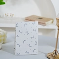 Mini white paper gift bag with grey bow and polka dots pattern for small favors - Silver Bowknot