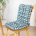 Integrated chair cushion with blue fabric and white bear pattern for office and home - Polar Bear