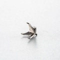 Single F136 titanium silver zirconia stud base with threaded bottom for DIY jewelry - 8mm (Single Piece)